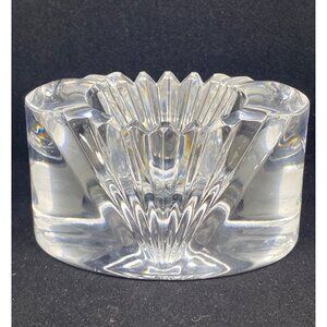 Vintage Mikasa Votive Candle Holder Lead Crystal Cut Clear Glass Heavy